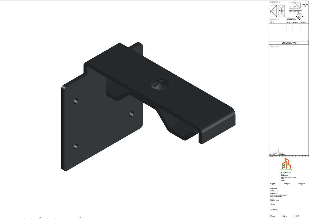 Aluminium Double Slope Secret Fix Bracket - Type 7