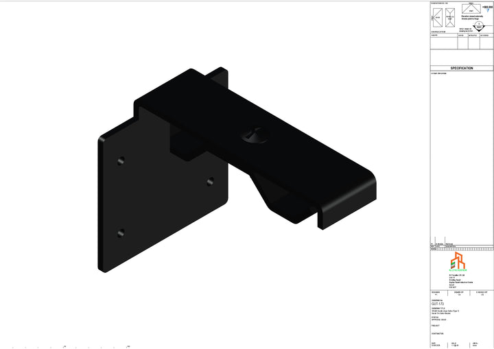Aluminium Double Slope Secret Fix Bracket - Type 7