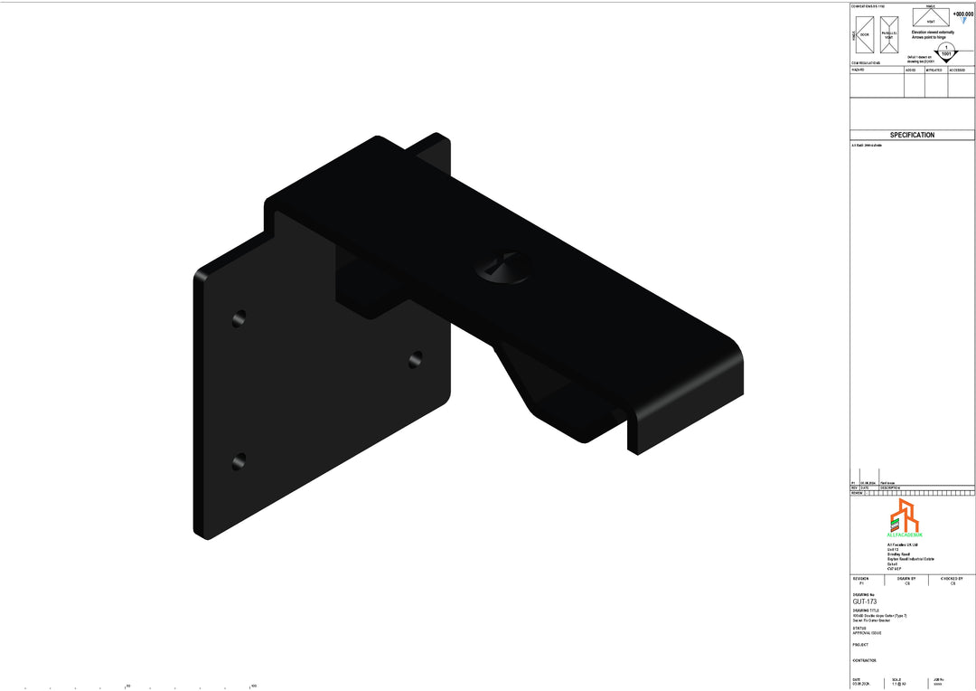 Aluminium Double Slope Secret Fix Bracket - Type 9