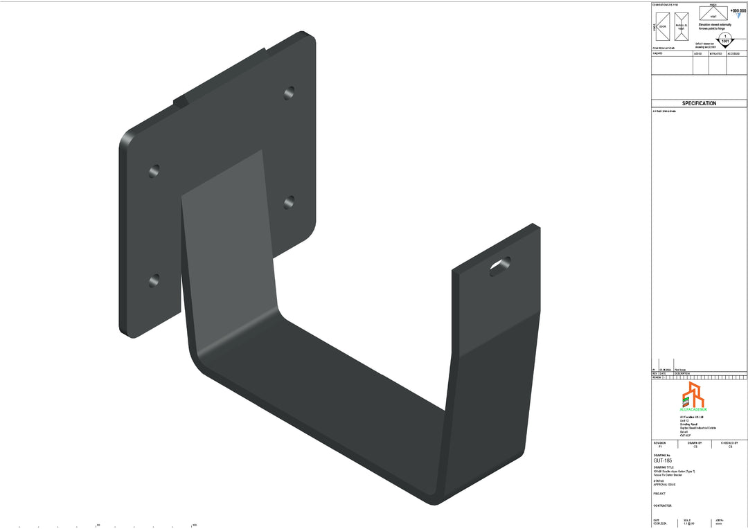 Aluminium Double Slope Fascia Bracket - Type 8