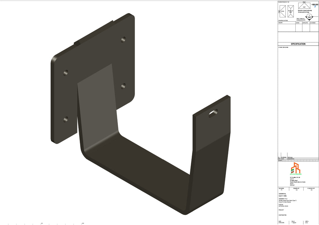 Aluminium Double Slope Fascia Bracket - Type 8