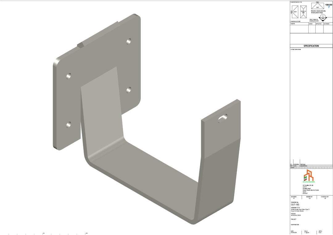 Aluminium Double Slope Fascia Bracket - Type 9