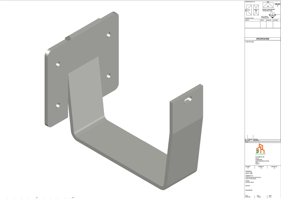 Aluminium Double Slope Fascia Bracket - Type 8
