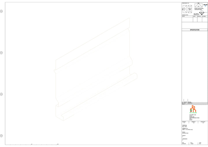 Aluminium Fascia Board - Type 10 - Straight 3000mm Length