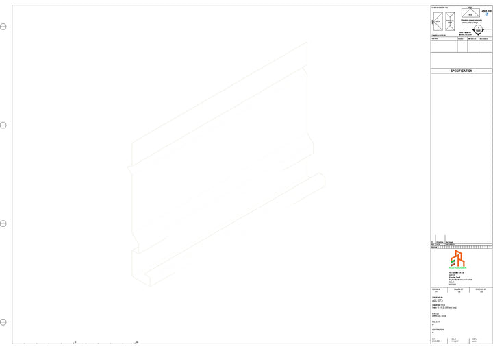 Aluminium Fascia Board - Type 10 - Straight 1000mm Length
