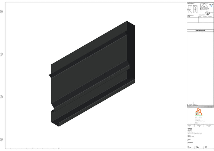 Aluminium Fascia Board Stopend - Type 10 - 300mm - Right Side