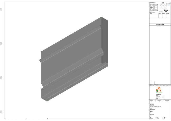 Aluminium Fascia Board Stopend - Type 10 - 300mm - Right Side