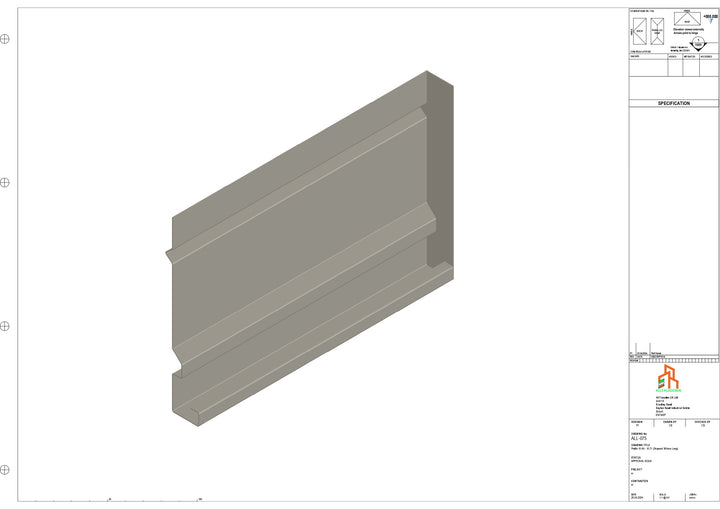 Aluminium Fascia Board Stopend - Type 10 - 300mm - Right Side