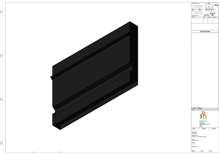 Aluminium Fascia Board Stopend - Type 10 - 300mm - Right Side