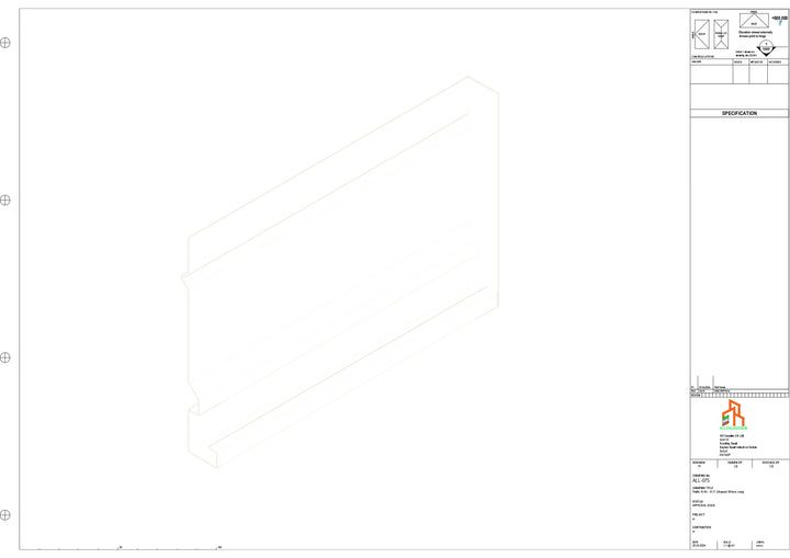 Aluminium Fascia Board Stopend - Type 10 - 300mm - Left Side