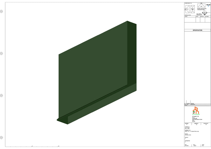 Aluminium Fascia Board Stopend - Type 11 - 300mm - Right Side