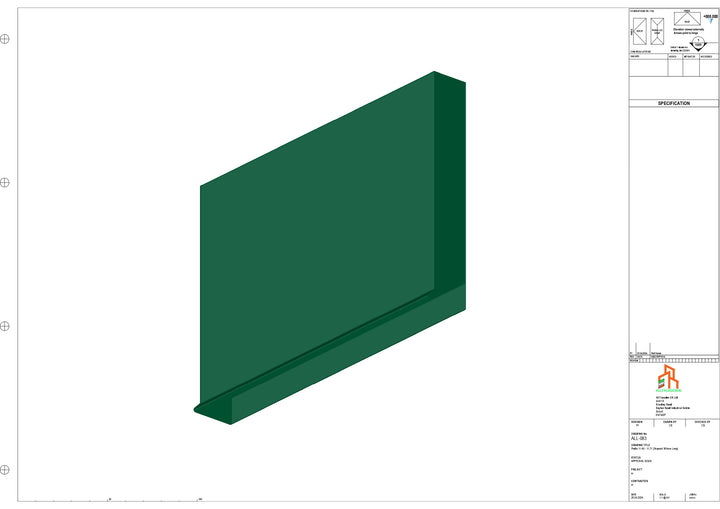 Aluminium Fascia Board Stopend - Type 11 - 300mm - Left Side
