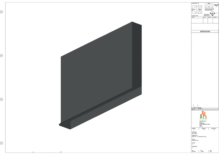 Aluminium Fascia Board Stopend - Type 11 - 300mm - Right Side