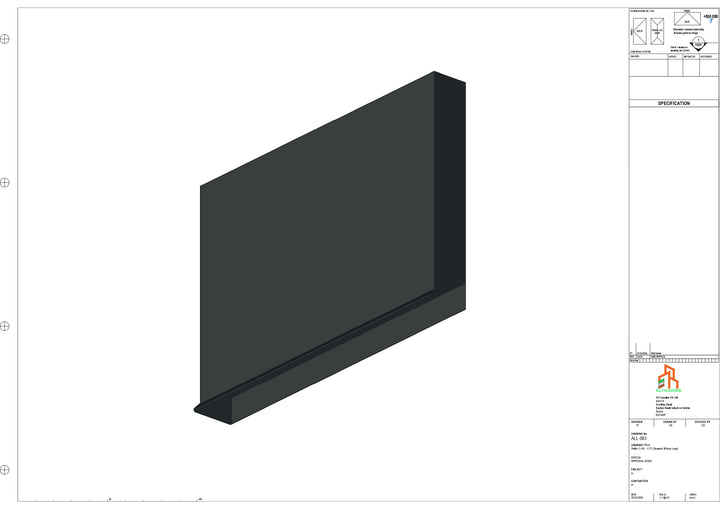 Aluminium Fascia Board Stopend - Type 11 - 300mm - Right Side