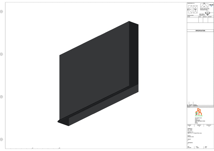 Aluminium Fascia Board Stopend - Type 11 - 300mm - Left Side