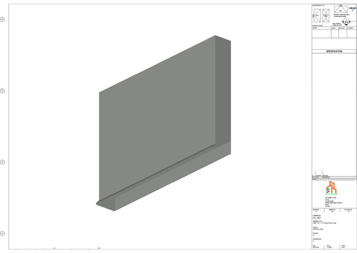 Aluminium Fascia Board Stopend - Type 11 - 300mm - Left Side