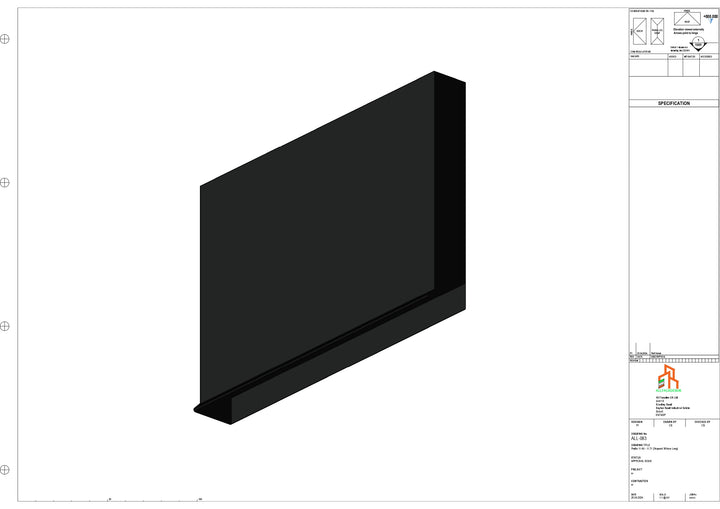 Aluminium Fascia Board Stopend - Type 11 - 300mm - Left Side
