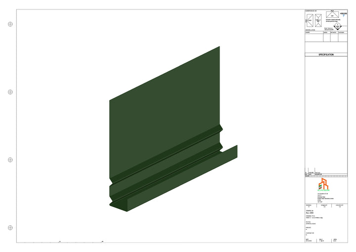 Aluminium Fascia Board - Type 12 - Straight 1000mm Length