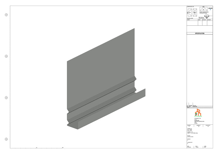 Aluminium Fascia Board - Type 12 - Straight 3000mm Length