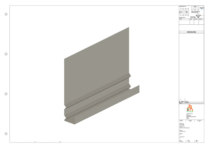Aluminium Fascia Board - Type 12 - Straight 3000mm Length