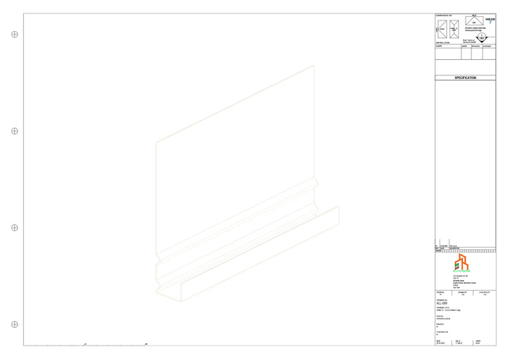 Aluminium Fascia Board - Type 12 - Straight 1000mm Length