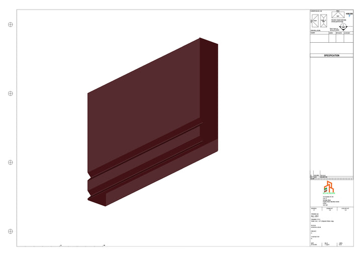 Aluminium Fascia Board Stopend - Type 12 - 300mm - Left Side