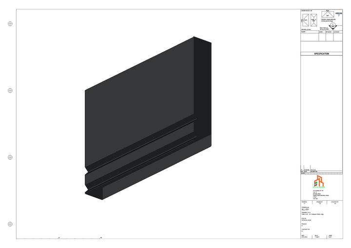 Aluminium Fascia Board Stopend - Type 12 - 300mm - Left Side