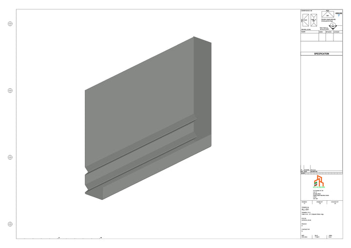 Aluminium Fascia Board Stopend - Type 12 - 300mm - Left Side