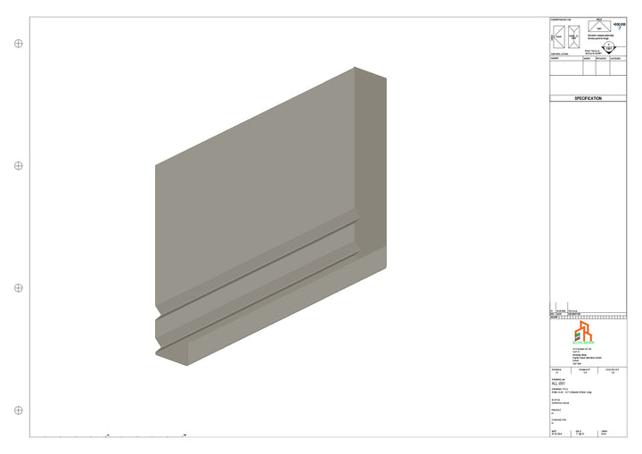 Aluminium Fascia Board Stopend - Type 12 - 300mm - Right Side