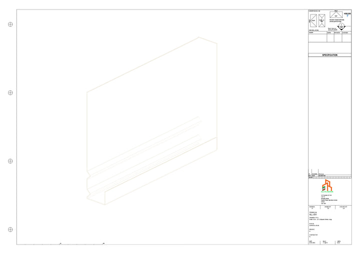Aluminium Fascia Board Stopend - Type 12 - 300mm - Left Side