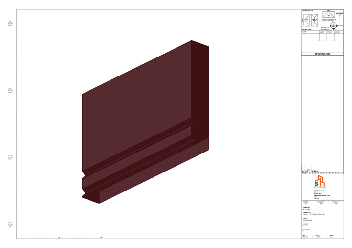 Aluminium Fascia Board Stopend - Type 13 - 300mm - Right Side