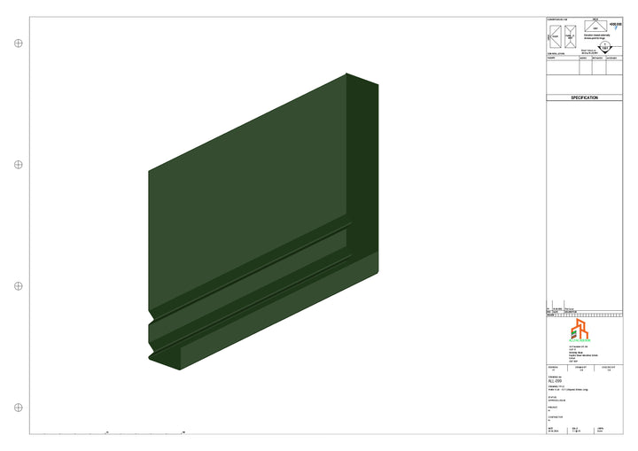 Aluminium Fascia Board Stopend - Type 13 - 300mm - Right Side