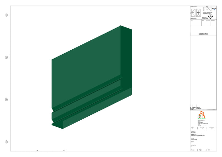 Aluminium Fascia Board Stopend - Type 13 - 300mm - Left Side