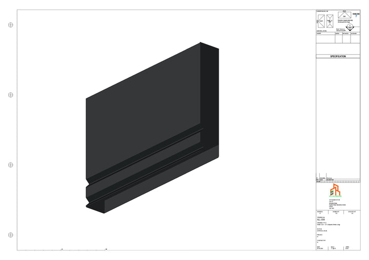 Aluminium Fascia Board Stopend - Type 13 - 300mm - Right Side