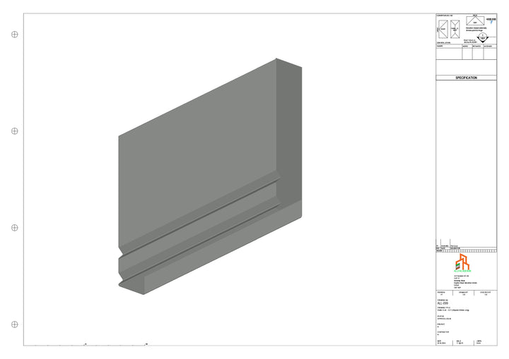 Aluminium Fascia Board Stopend - Type 13 - 300mm - Right Side