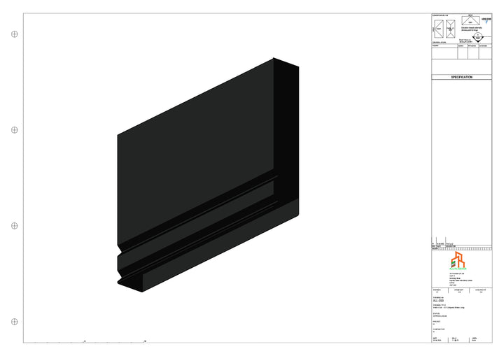 Aluminium Fascia Board Stopend - Type 13 - 300mm - Right Side