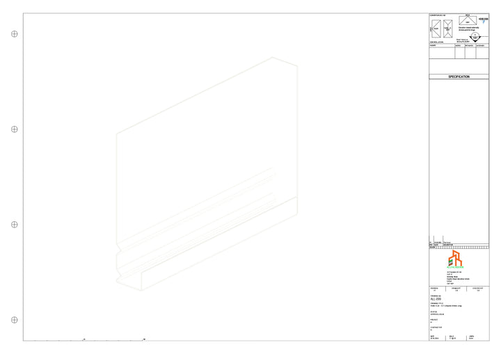 Aluminium Fascia Board Stopend - Type 13 - 300mm - Left Side