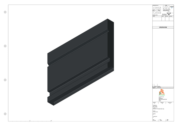 Aluminium Fascia Board Stopend - Type 14 - 300mm - Right Side