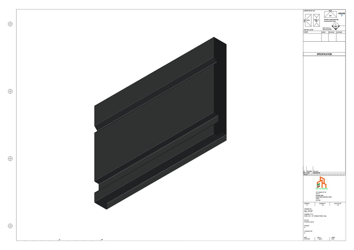 Aluminium Fascia Board Stopend - Type 14 - 300mm - Left Side