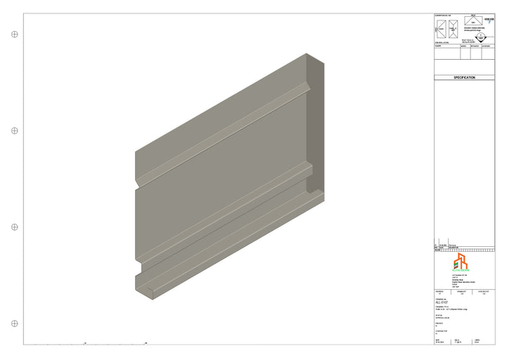 Aluminium Fascia Board Stopend - Type 14 - 300mm - Right Side