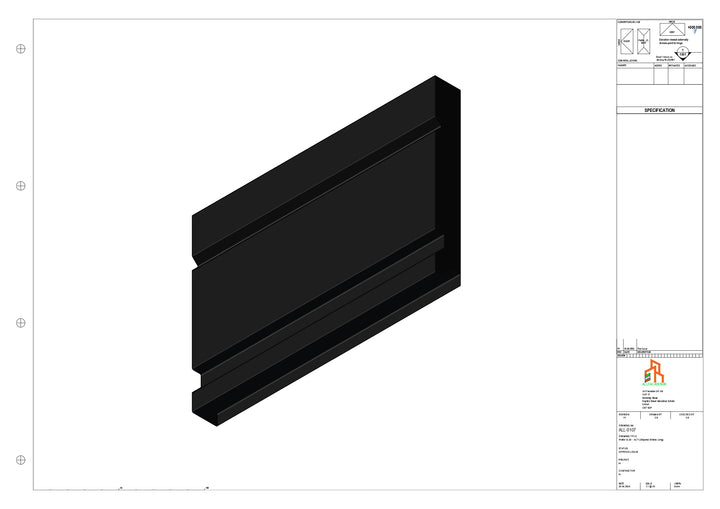 Aluminium Fascia Board Stopend - Type 14 - 300mm - Right Side