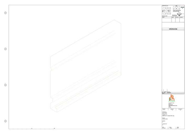Aluminium Fascia Board Stopend - Type 14 - 300mm - Right Side