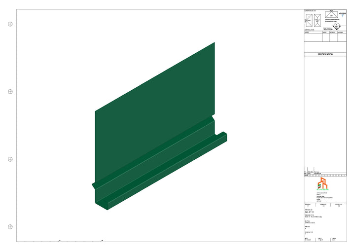 Aluminium Fascia Board - Type 15 - Straight 3000mm Length