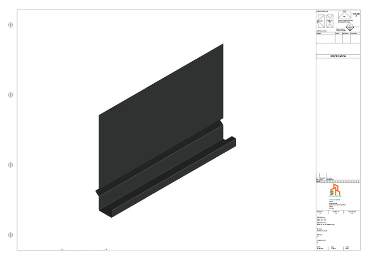 Aluminium Fascia Board - Type 15 - Straight 1000mm Length