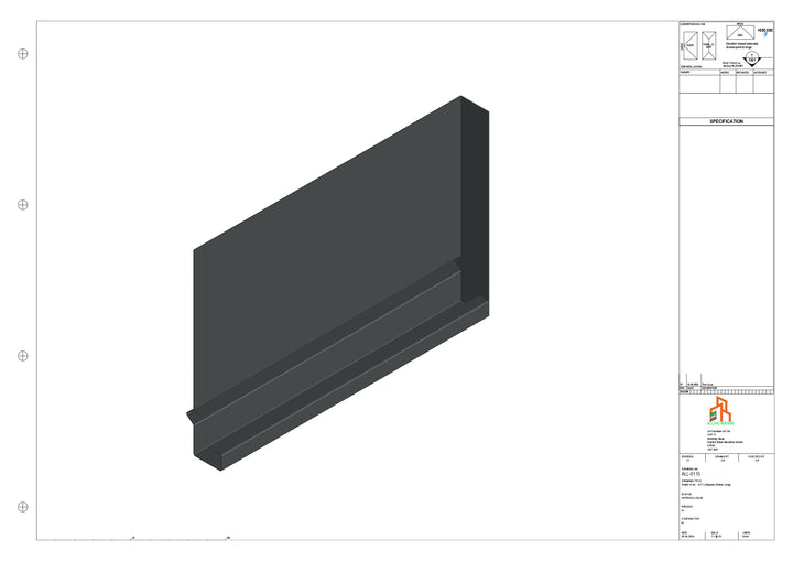 Aluminium Fascia Board Stopend - Type 15 - 300mm - Left Side