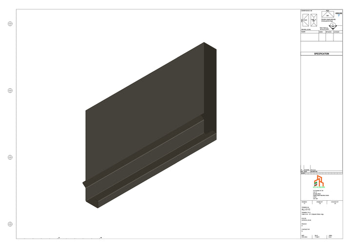 Aluminium Fascia Board Stopend - Type 15 - 300mm - Left Side