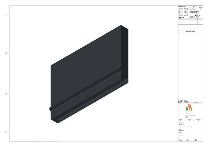 Aluminium Fascia Board Stopend - Type 15 - 300mm - Left Side
