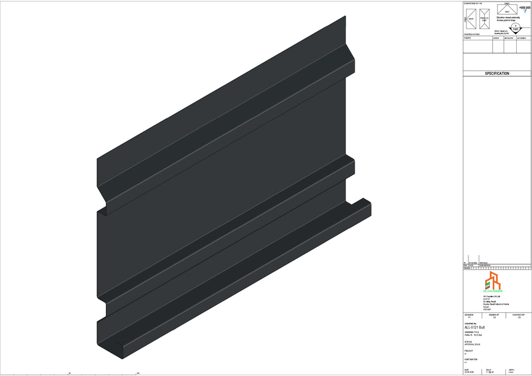 Aluminium Fascia Board - Type 16 - Butt Strap