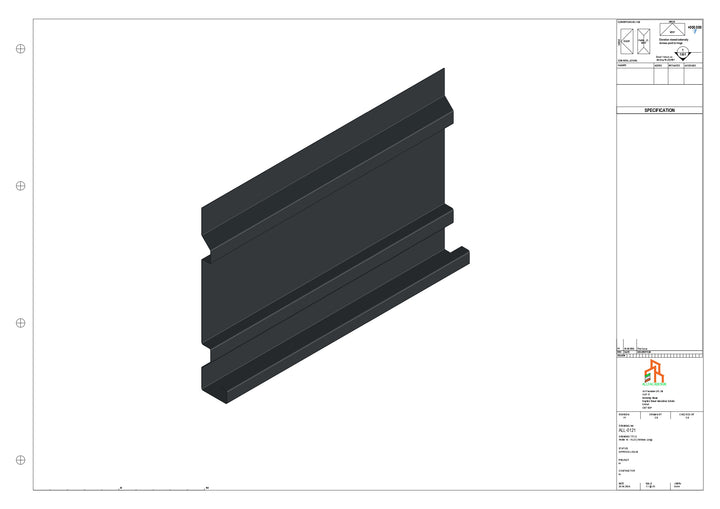 Aluminium Fascia Board - Type 16 - Straight 3000mm Length