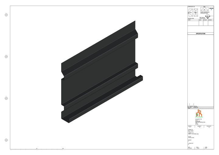 Aluminium Fascia Board - Type 16 - Straight 1000mm Length